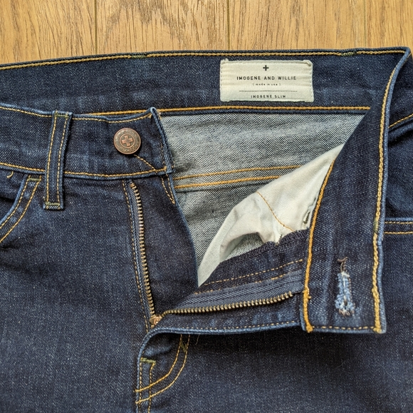 Imogen and Willie Imogen Slim Dark Rinse Jeans  25 - Picture 1 of 3